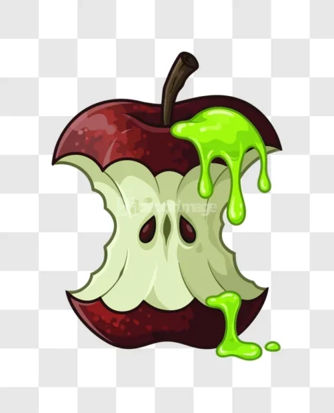 Poison Apple Halloween Evil Green Slime