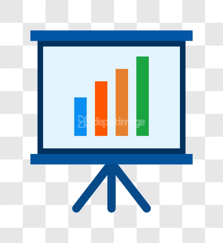 Presentation Board Growth Bar Chart Finance