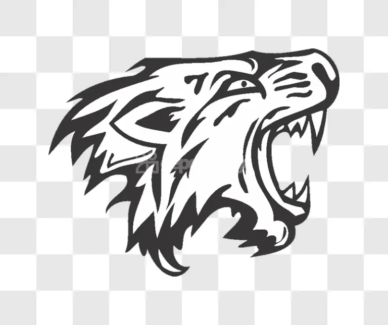 Roaring Tiger Head Strong Graphic Illustration