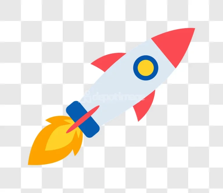 Rocket Launch Startup Growth Icon Red Blue