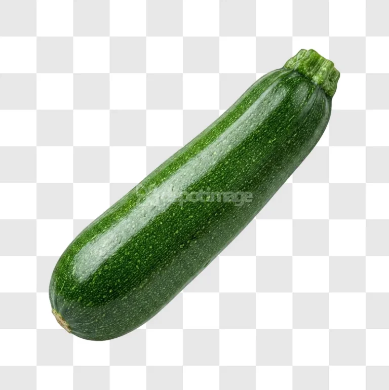 Single Fresh Green Zucchini