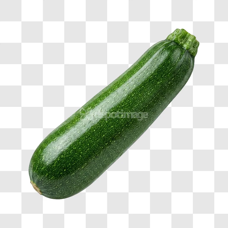 Single Fresh Green Zucchini on black background with detailed texture