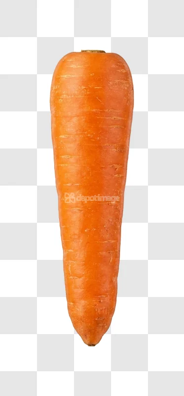 Single Fresh Orange Root Carrot vibrant orange, isolated, transparent background
