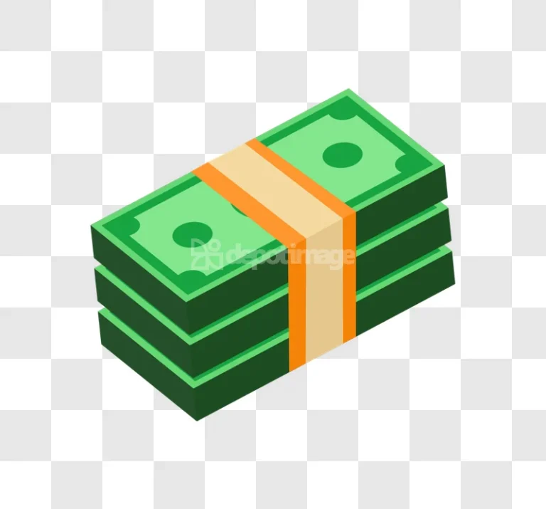 Stack of Green Banknotes Currency