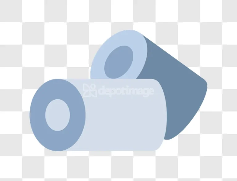 Two Toilet Paper Rolls Stacked Minimalist Icon