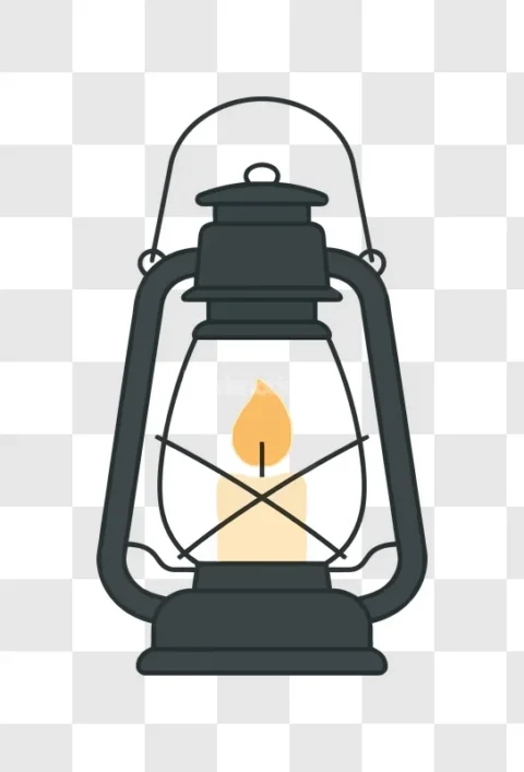 Vintage Oil Lamp Candle Icon