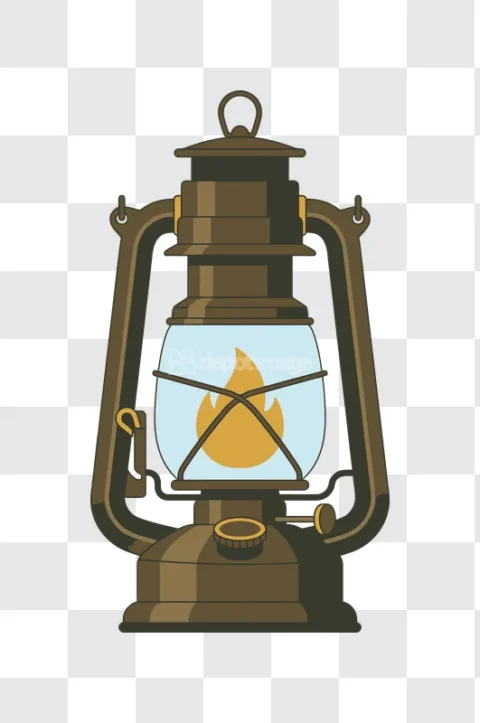 Vintage Oil Lantern Vector Illustration