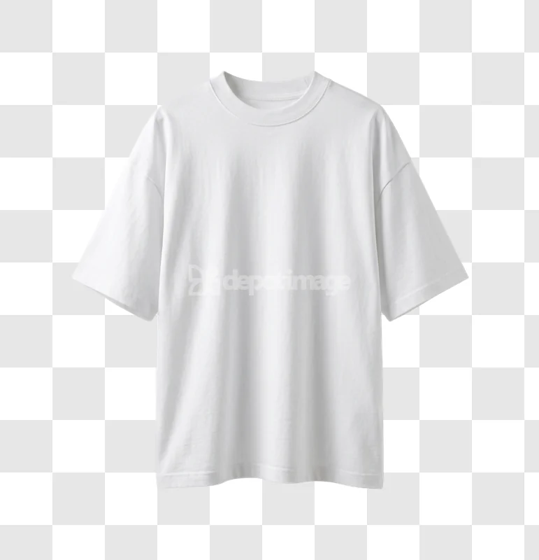 White Oversized Plain Tshirt Clothing simple loose fit transparent background