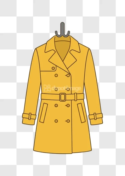 Yellow Cartoon Trench Coat Hanger