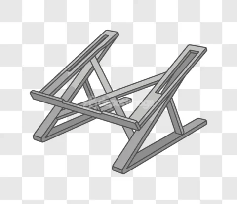 Adjustable Laptop Stand Grey Vector