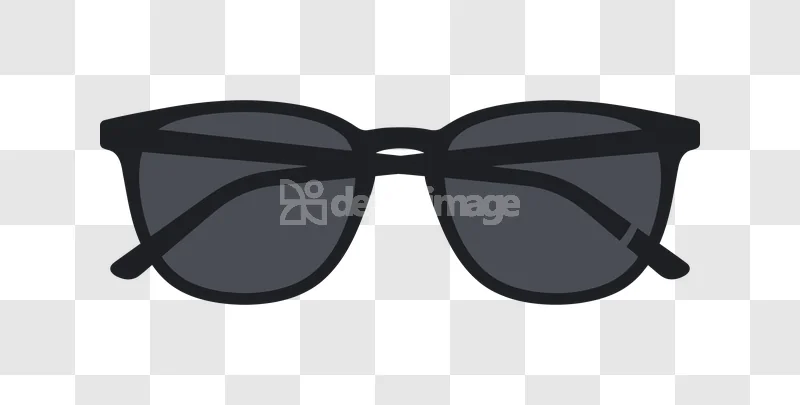 Black Sunglasses Fashion Accessory Protection, sleek dark gray eyewear, flat style