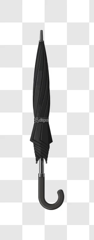 Black Umbrella Closed Classic Design Vector