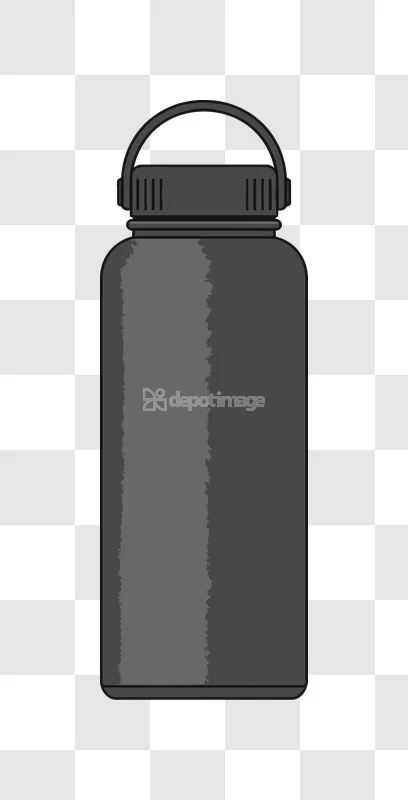 Black Water Bottle Insulated Container