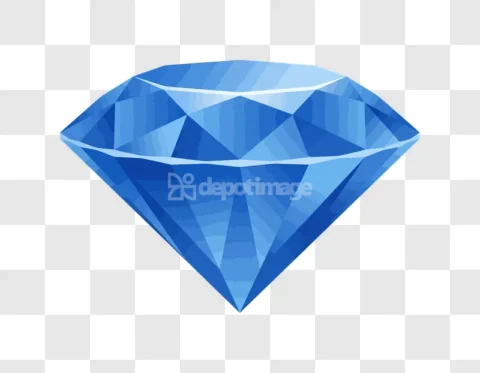 Blue Diamond Gemstone Sparkling Faceted Jewel