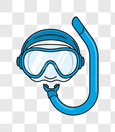 Blue Diving Mask Snorkel Icon