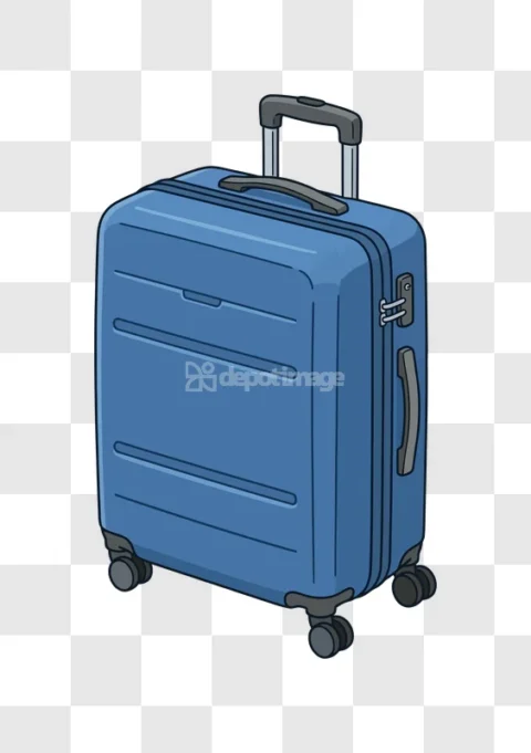 Blue Hard Shell Travel Suitcase