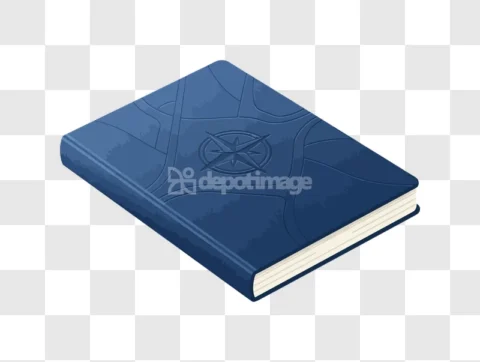 Blue Magic Book Compass Symbol Closed