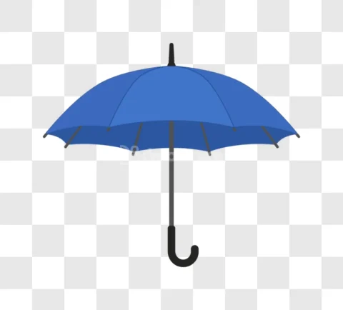 Blue Open Umbrella Rain Protection