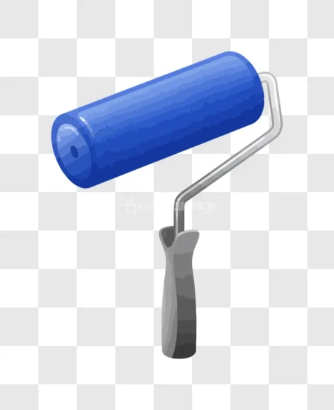Blue Paint Roller Painting Tool Vector