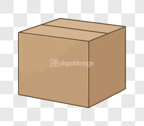 Brown Cardboard Shipping Box Isolated