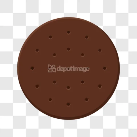 Brown Chocolate Biscuit Cookie Cracker Round