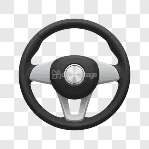 Car Steering Wheel Gray Black