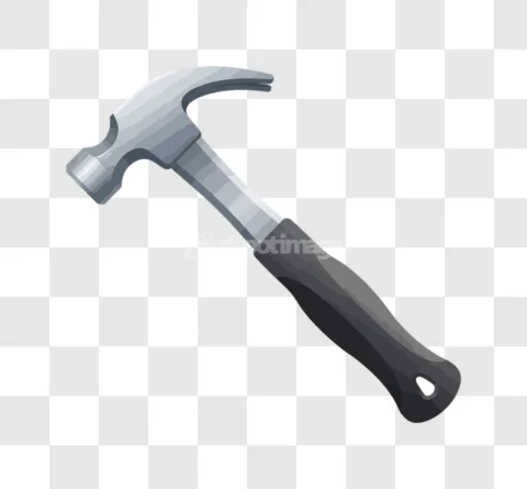 Claw Hammer Tool Illustration Angled