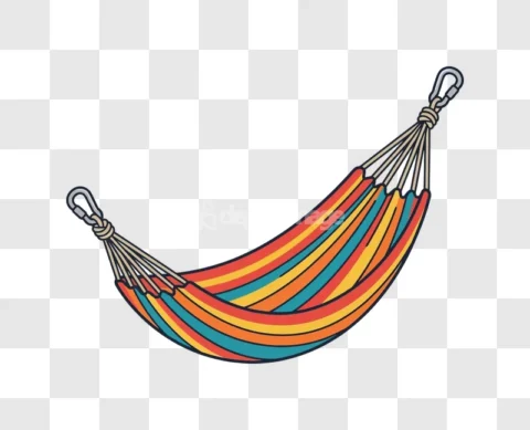 Colorful Hammock Striped Leisure Relaxation