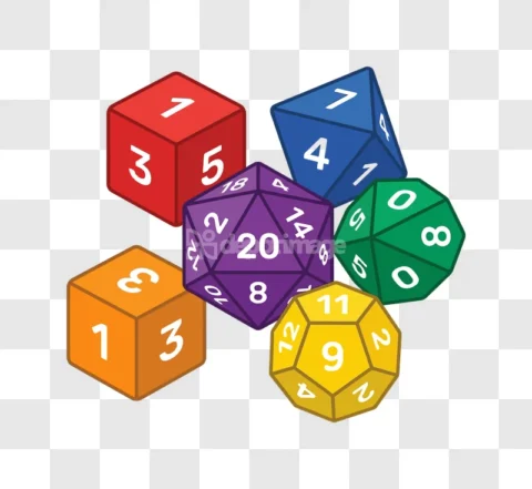 Colorful Rpg Polyhedral Game Dice Various