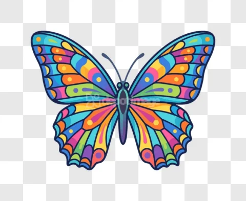 Colorful Stained Glass Butterfly Art