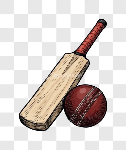 Cricket Bat Ball Wooden Sport Game