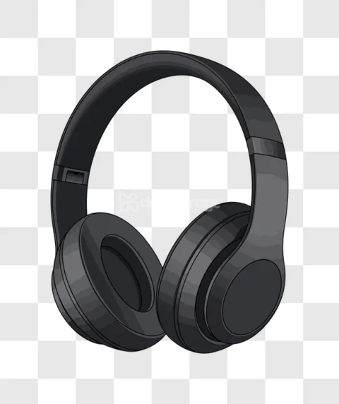 Dark Black Wireless Headphones Audio Device
