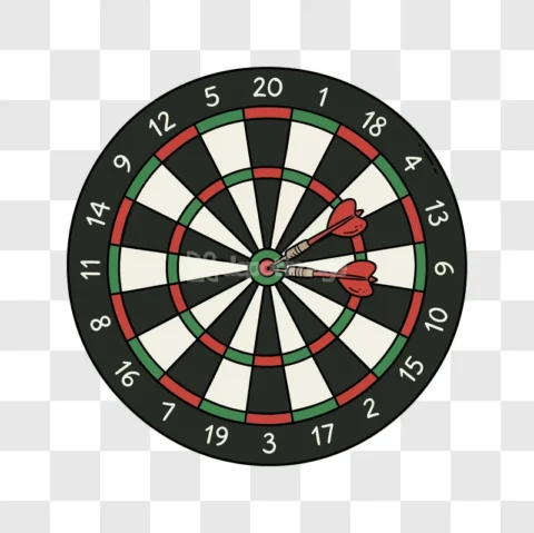 Dartboard Two Darts Bullseye Target Game