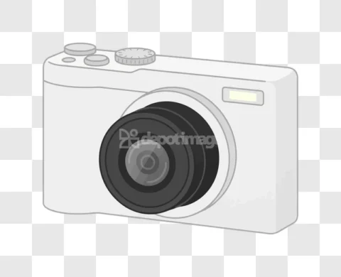 Digital Compact Photo Camera Vector Art