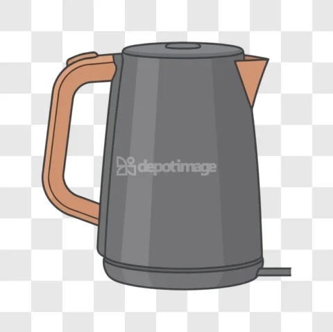 Electric Kettle Domestic Appliance Gray Brown