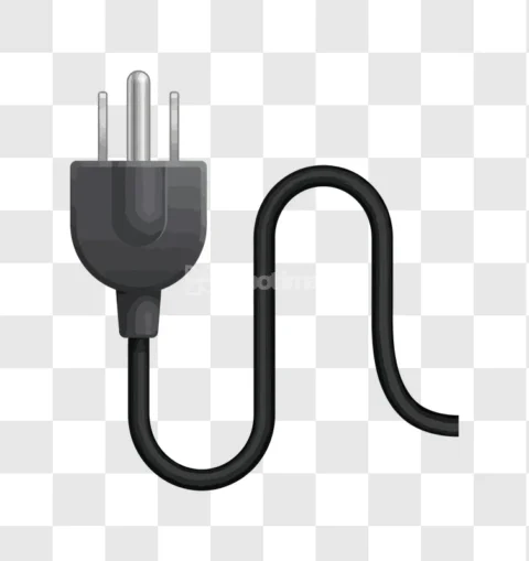 Electric Power Plug Cord Dark
