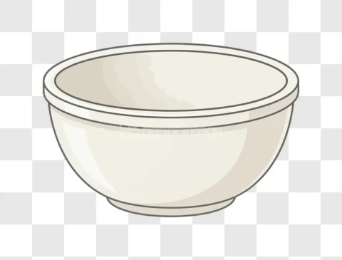 Empty White Cream Mixing Bowl Kitchen