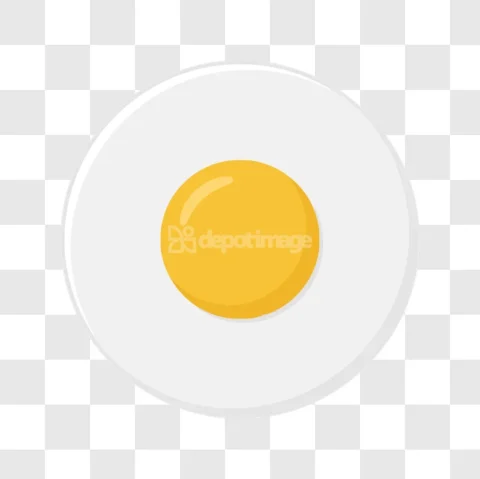 Fried Egg Sunny Side up Cartoon