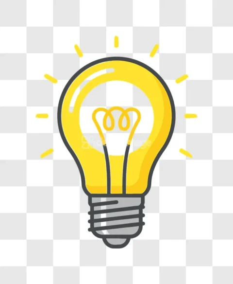 Glowing Light Bulb Idea Innovation Yellow