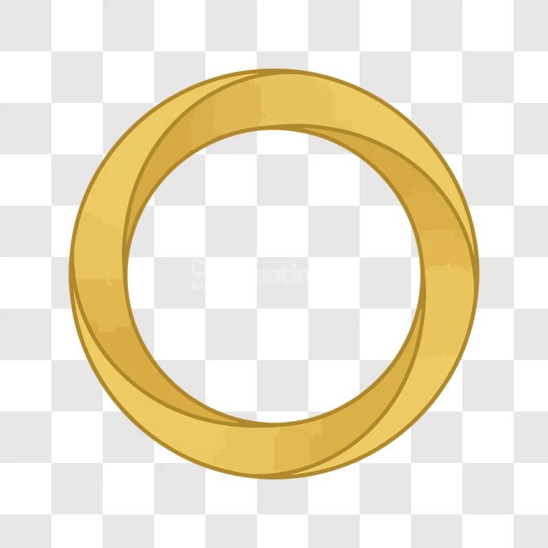 Golden Ribbon Circle Frame Abstract Loop: shimmering gold, abstract, circular frame