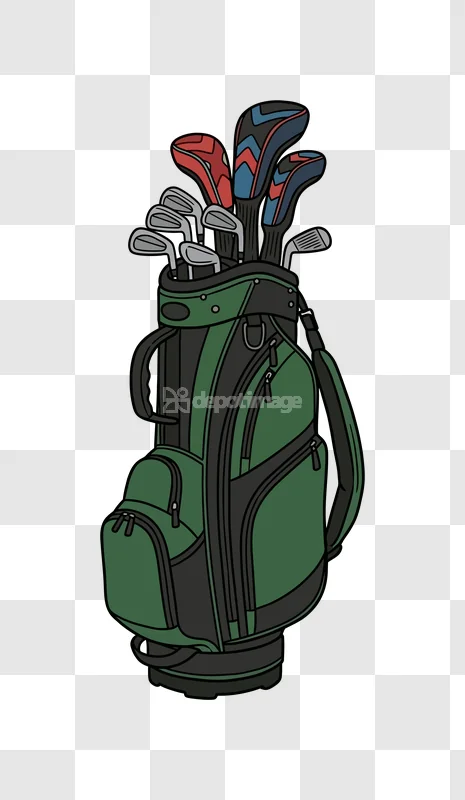 Golf Club Bag Green Equipment