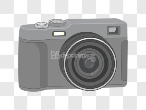 Gray Digital Camera Front View