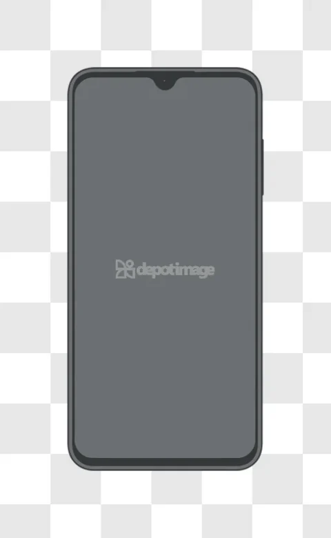 Gray Smartphone Mobile Phone Screen Vector