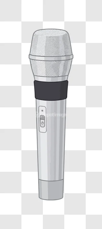 Gray Wireless Microphone on Off Switch