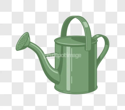 Green Watering Can Garden Tool Vector
