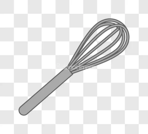 Grey Metal Kitchen Whisk Icon