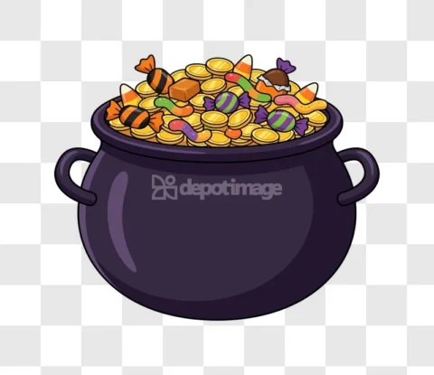 Halloween Cauldron Gold Candy Sweets