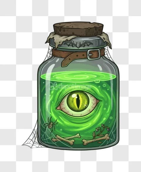Halloween Eye Potion Spider Bones