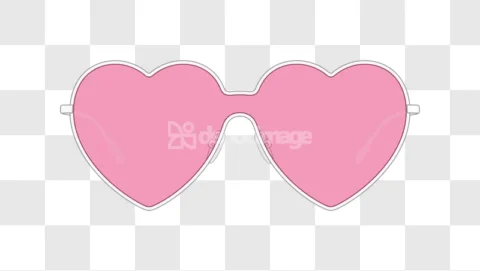 Heart Shaped Pink Sunglasses White Frame