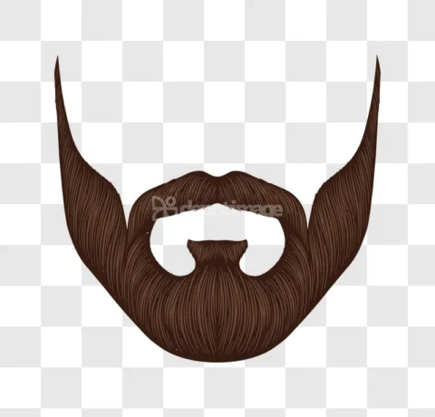 Hipster Beard Brown Facial Hair Design